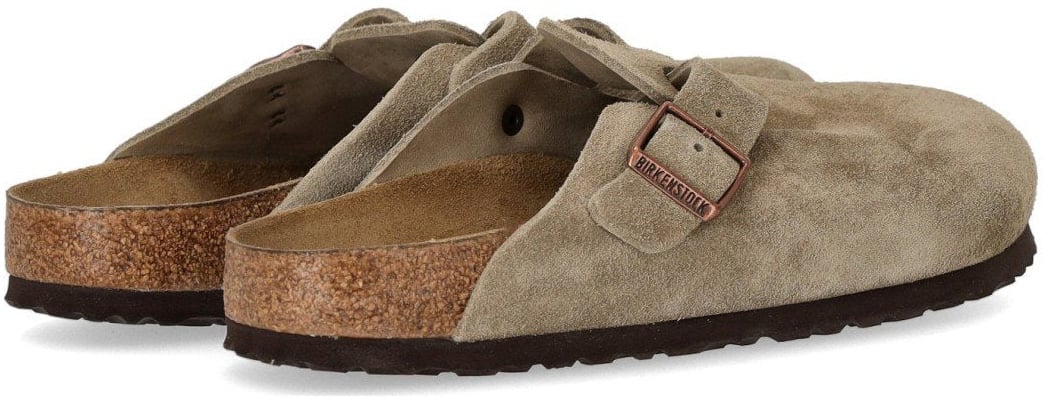 Birkenstock BIRKENSTOCK BOSTON SOFT FOOTBED TAUPE UNISEX CLOG Beige
