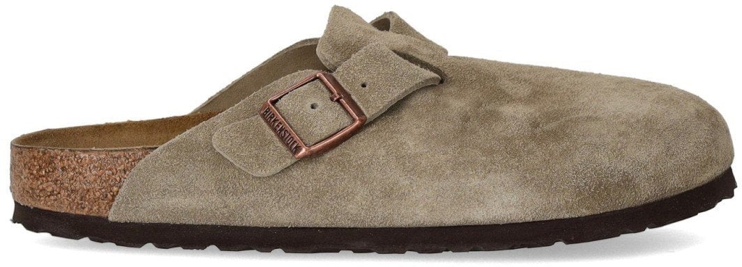 Birkenstock BIRKENSTOCK BOSTON SOFT FOOTBED TAUPE UNISEX CLOG Beige