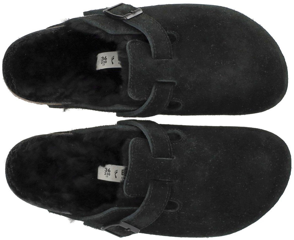 Birkenstock BIRKENSTOCK BOSTON SHEARLING CLOG Zwart