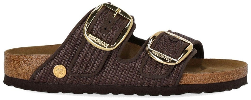 BIRKENSTOCK ARIZONA RAFFIA BIG BUCKLE CARAFE SANDAL Bruin