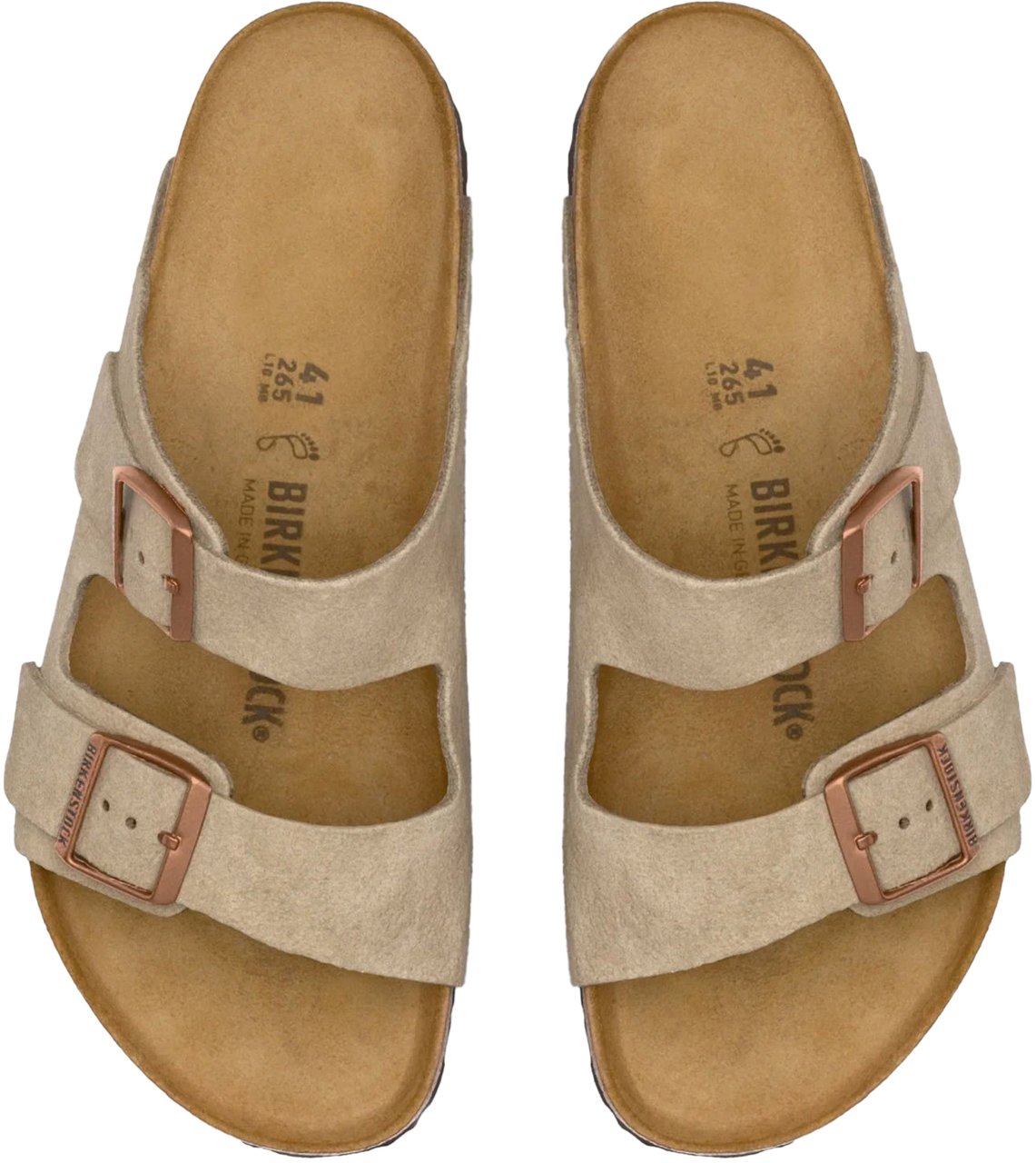 Birkenstock Ciabatta Arizona Suede Leather Taupe Taupe