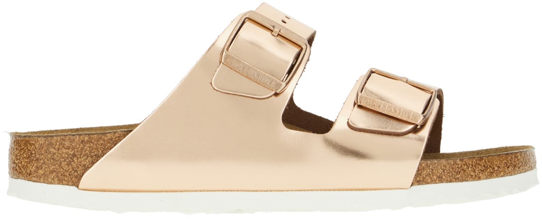 Birkenstock Birkenstock Pink gold leather Arizona sandals Roze