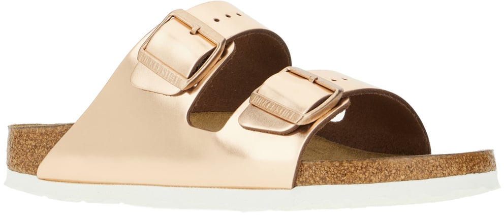 Birkenstock Birkenstock Pink gold leather Arizona sandals Roze