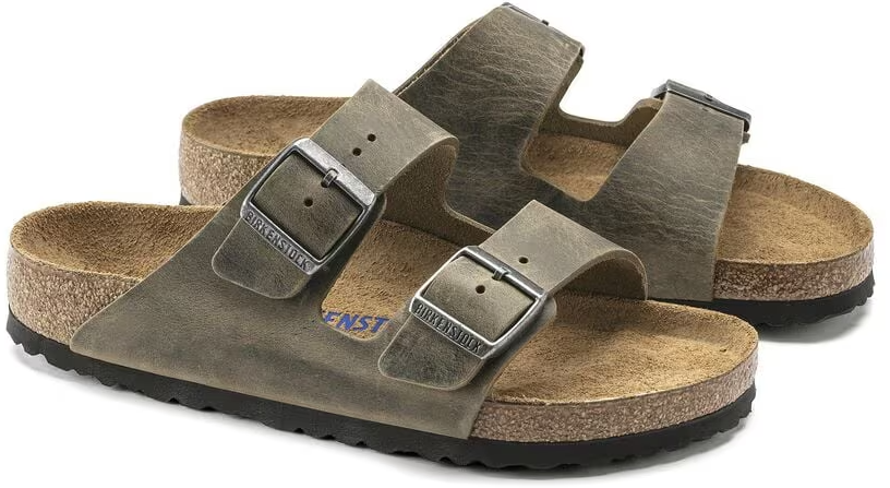 Birkenstock Sandals Faded Khaki Groen