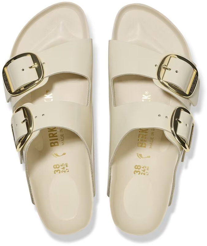 Birkenstock Sandals Shine Ecru Divers
