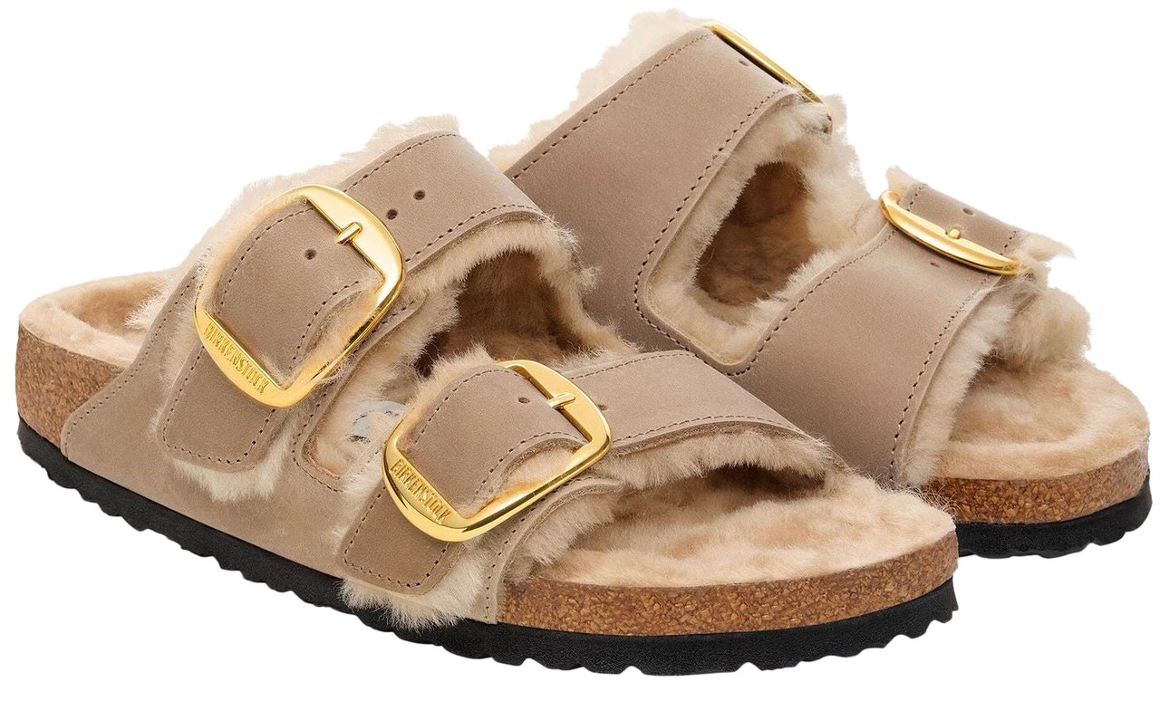 Birkenstock Ciabatta Arizona Big Buckle Shearl Oiled Leather Tabacco Brown Divers