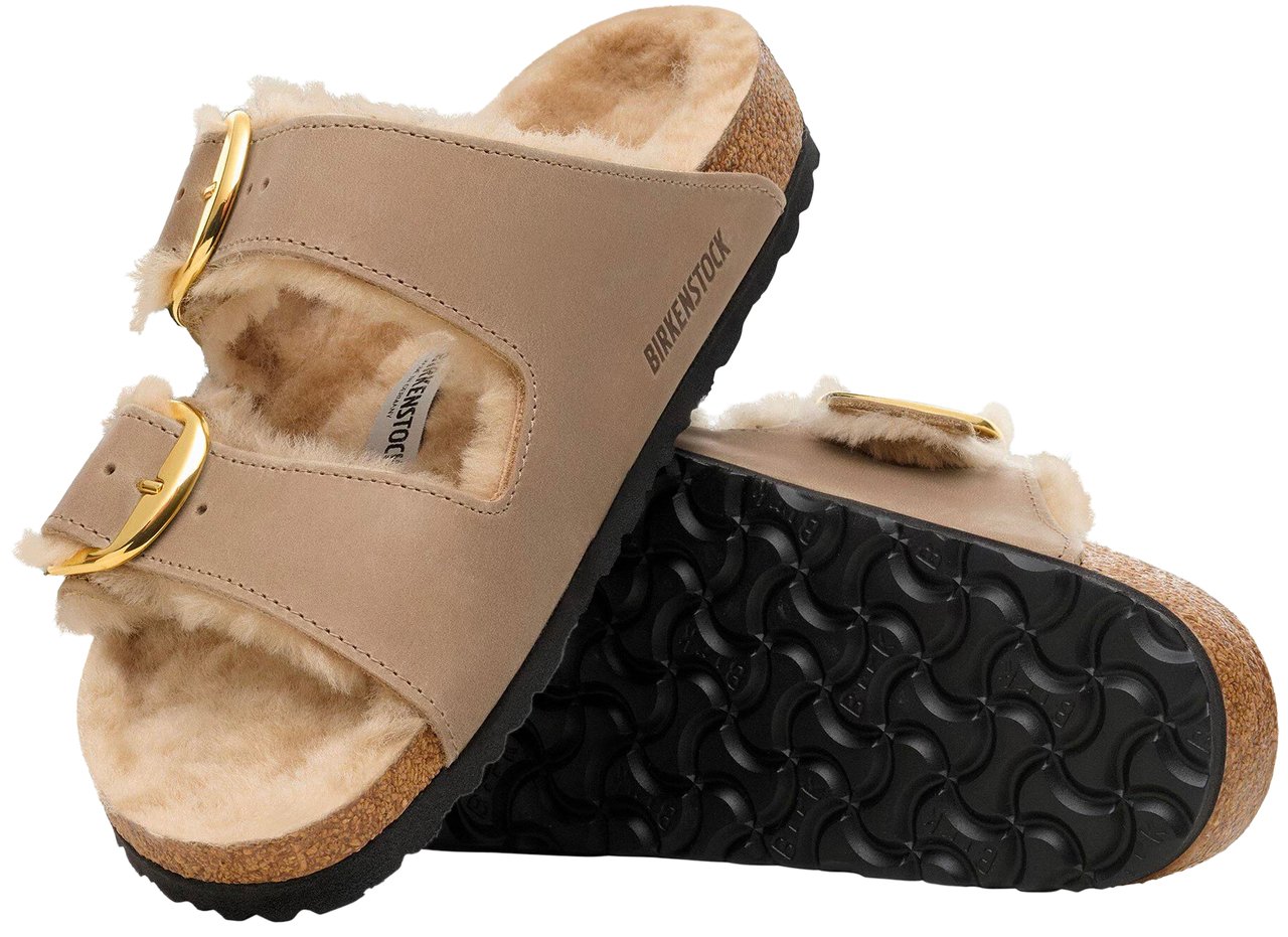 Birkenstock Ciabatta Arizona Big Buckle Shearl Oiled Leather Tabacco Brown Divers