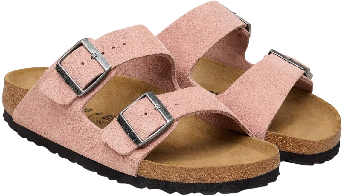 Birkenstock Ciabatta Arizona Suede Leather Pink Clay Divers