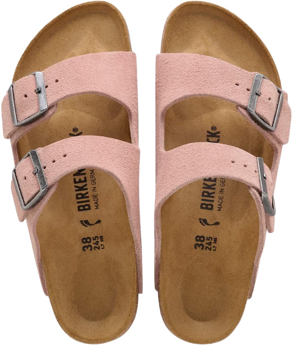 Birkenstock Ciabatta Arizona Suede Leather Pink Clay Divers
