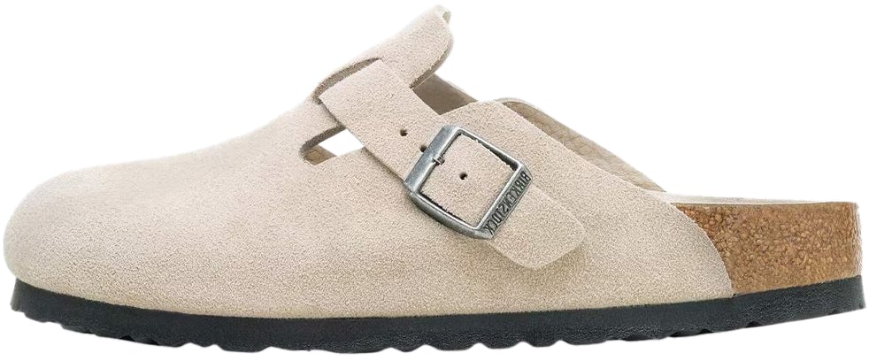 Birkenstock Ciabatte Boston Suede Leather Oyster Divers