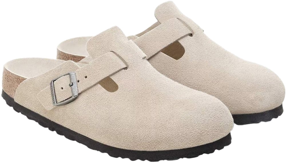 Birkenstock Ciabatte Boston Suede Leather Oyster Divers
