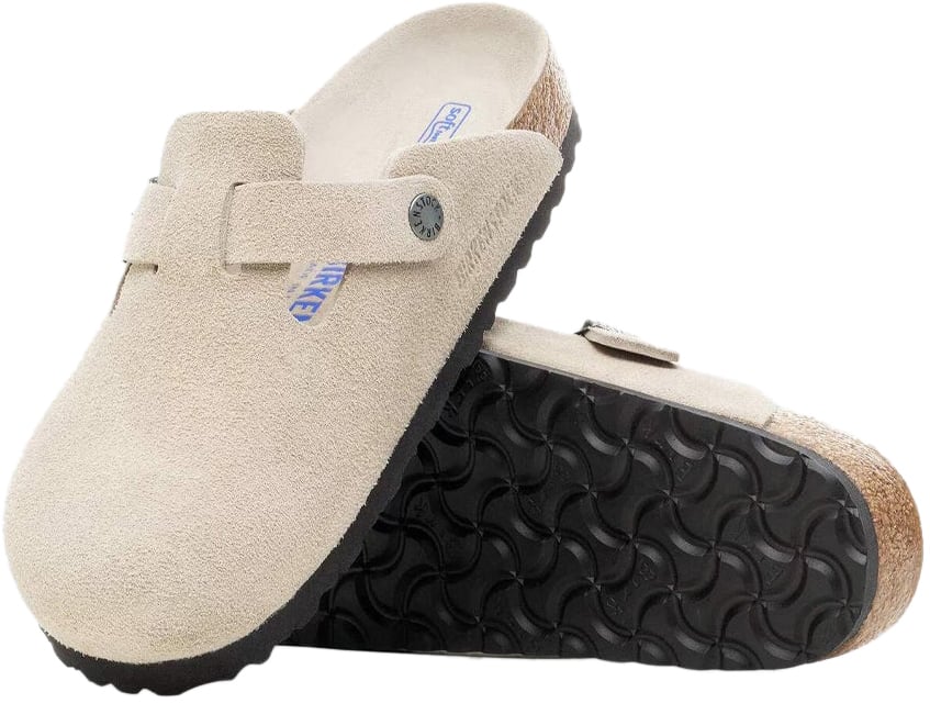 Birkenstock Ciabatte Boston Suede Leather Oyster Divers