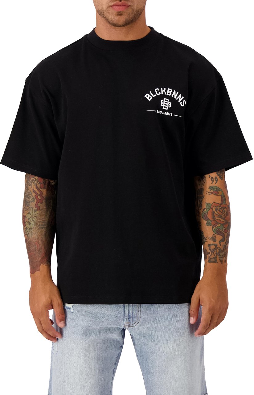 Black Bananas Bad Habits Tee Zwart