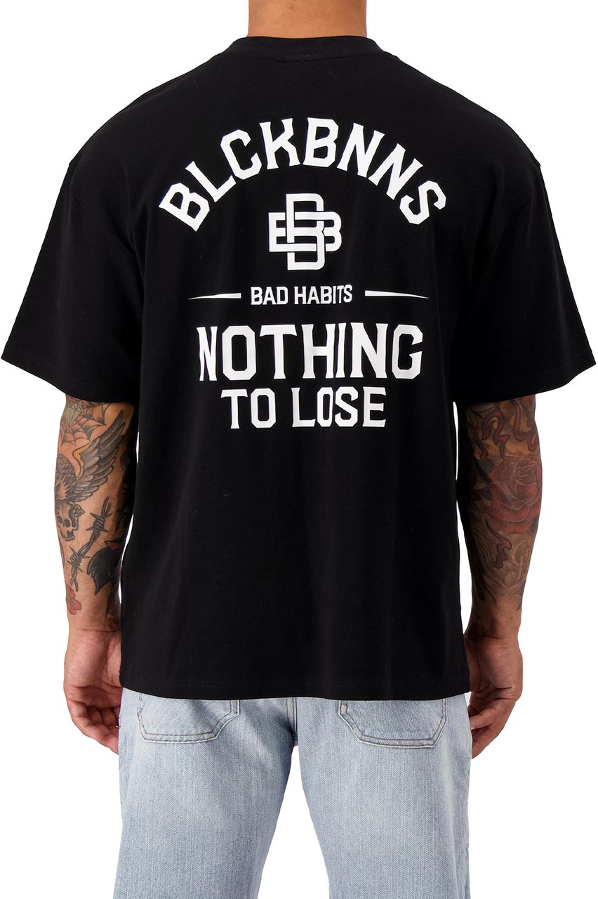 Black Bananas Bad Habits Tee Zwart