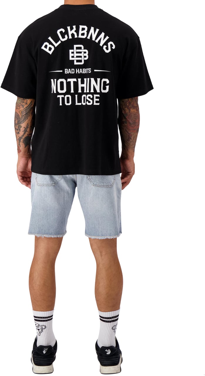 Black Bananas Bad Habits Tee Zwart