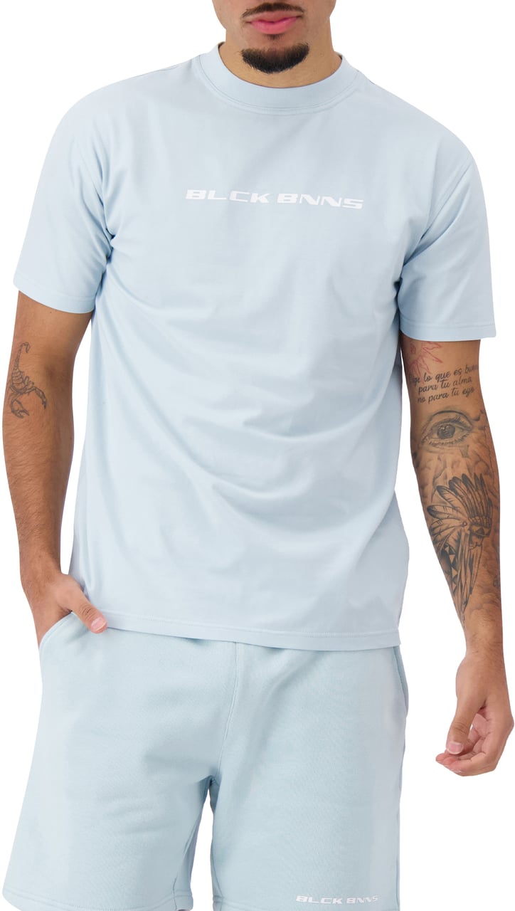 Black Bananas Cursive Script Tee Blauw