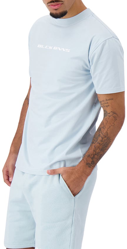 Black Bananas Cursive Script Tee Blauw