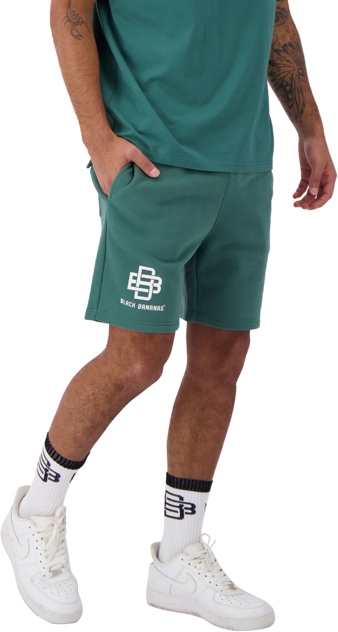 Black Bananas City Sweatshorts Groen