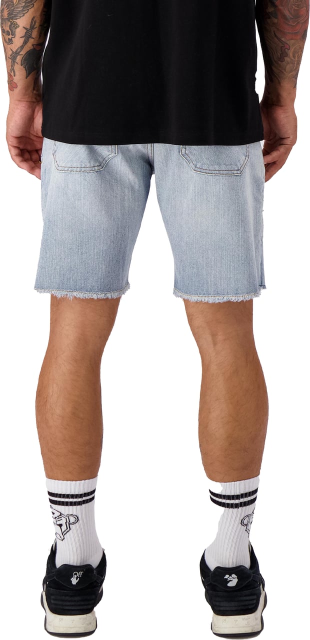 Black Bananas Cut Off  Denim Shorts Blauw