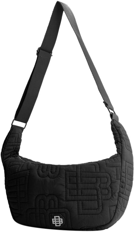 Black Bananas Monogram Quilted Sling Bag Zwart