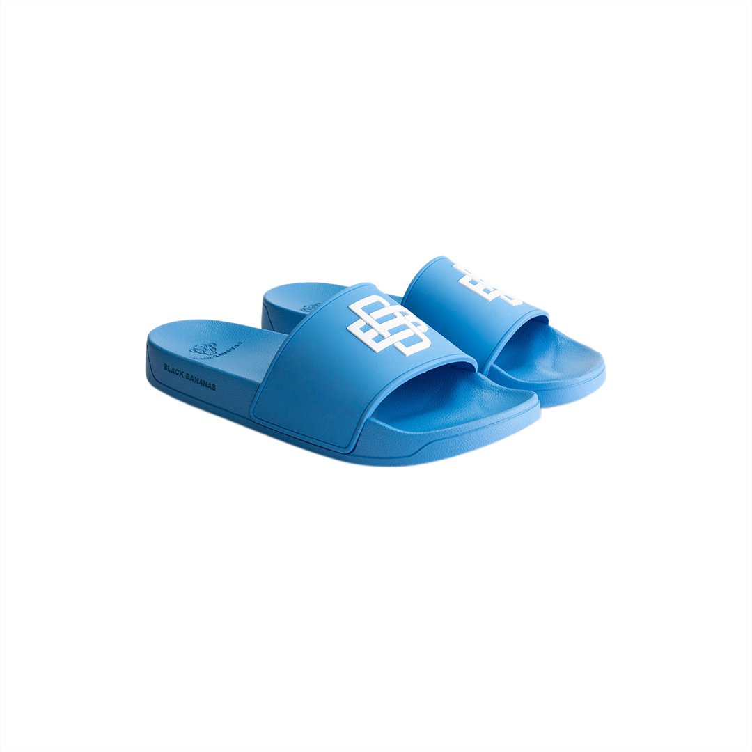 Black Bananas Mono Slides Blauw