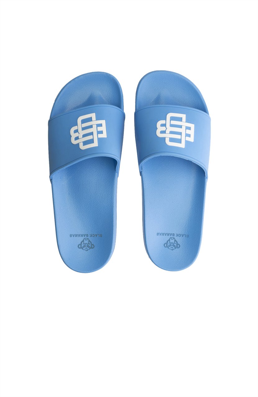 Black Bananas Mono Slides Blauw