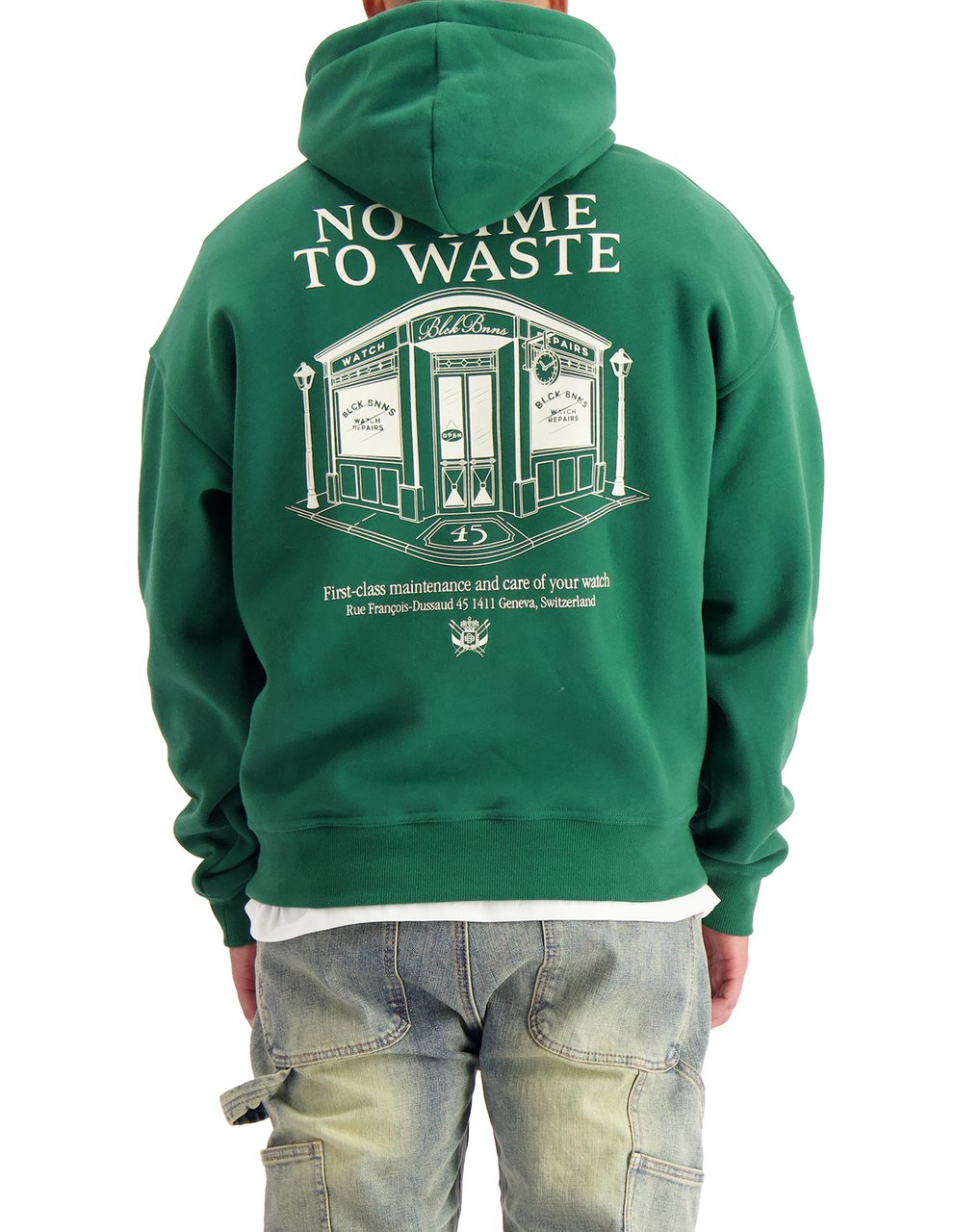 Black Bananas Watch Repairs Hoodie Groen