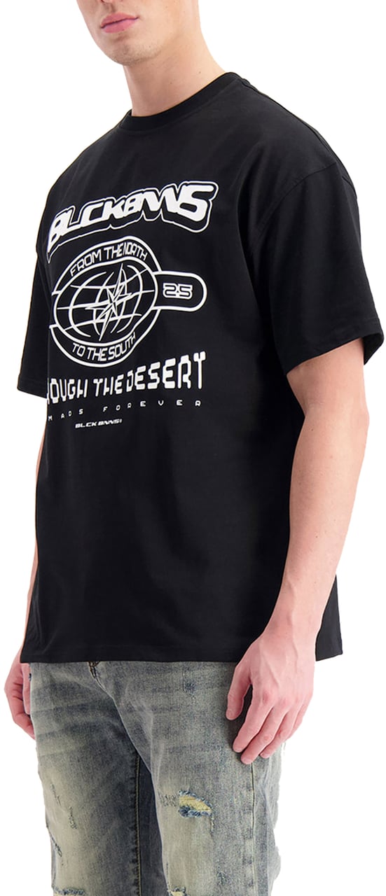 Black Bananas Compass T-shirt Zwart