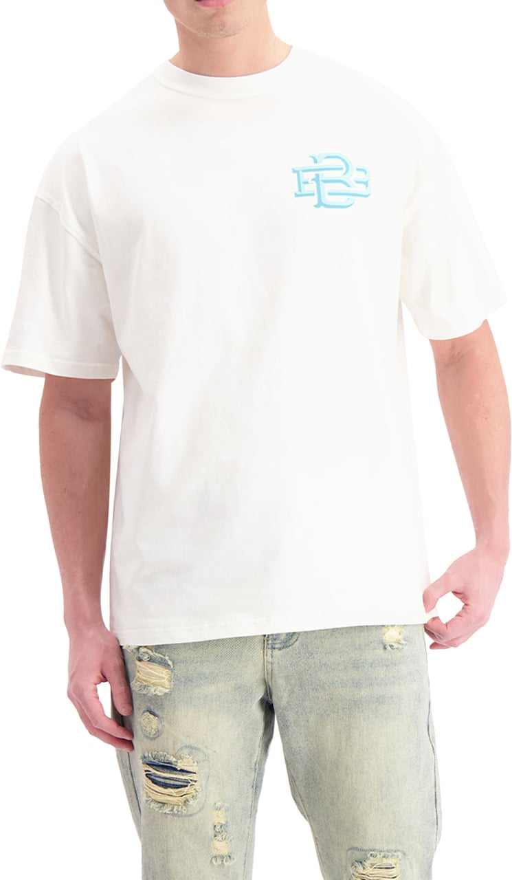 Black Bananas Block Monogram  T-shirt Wit