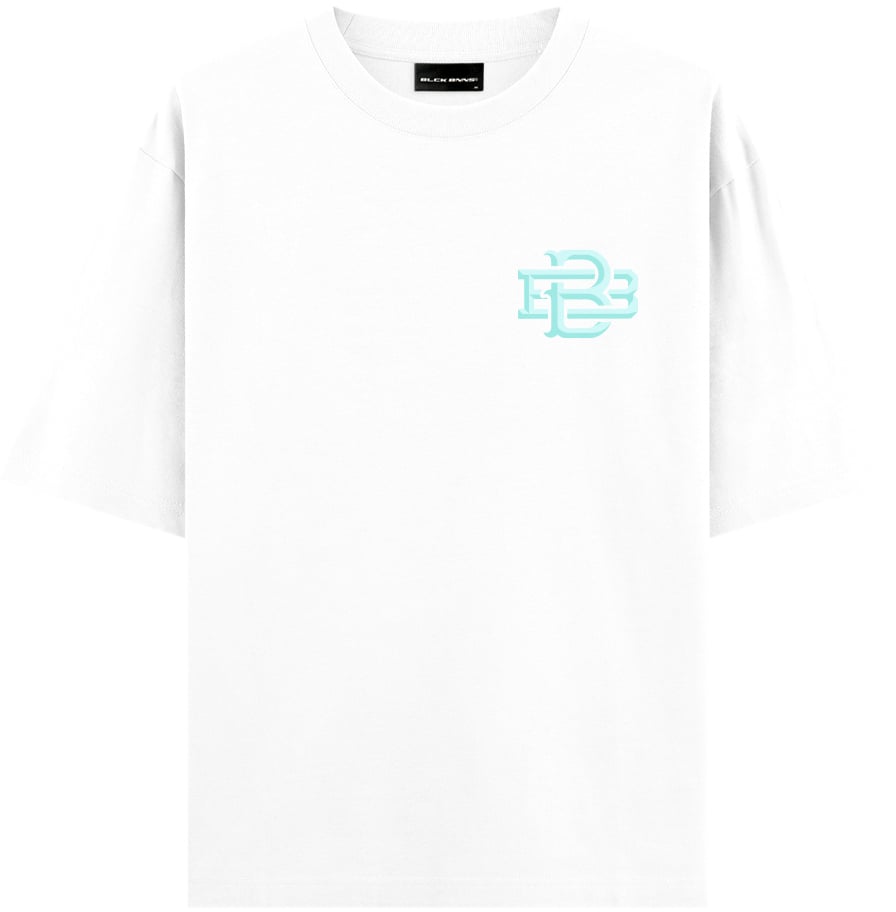 Black Bananas Block Monogram  T-shirt Wit
