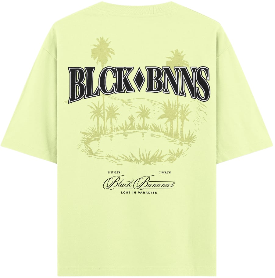 Black Bananas Paradise T-shirt Geel