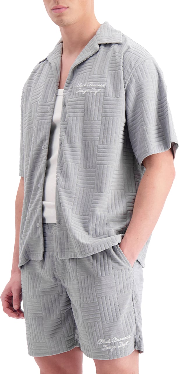 Black Bananas Terry Resort Shirt Grijs