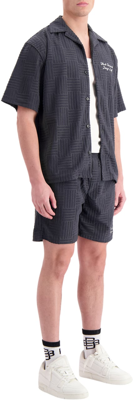 Black Bananas Terry Resort Shirt Blauw