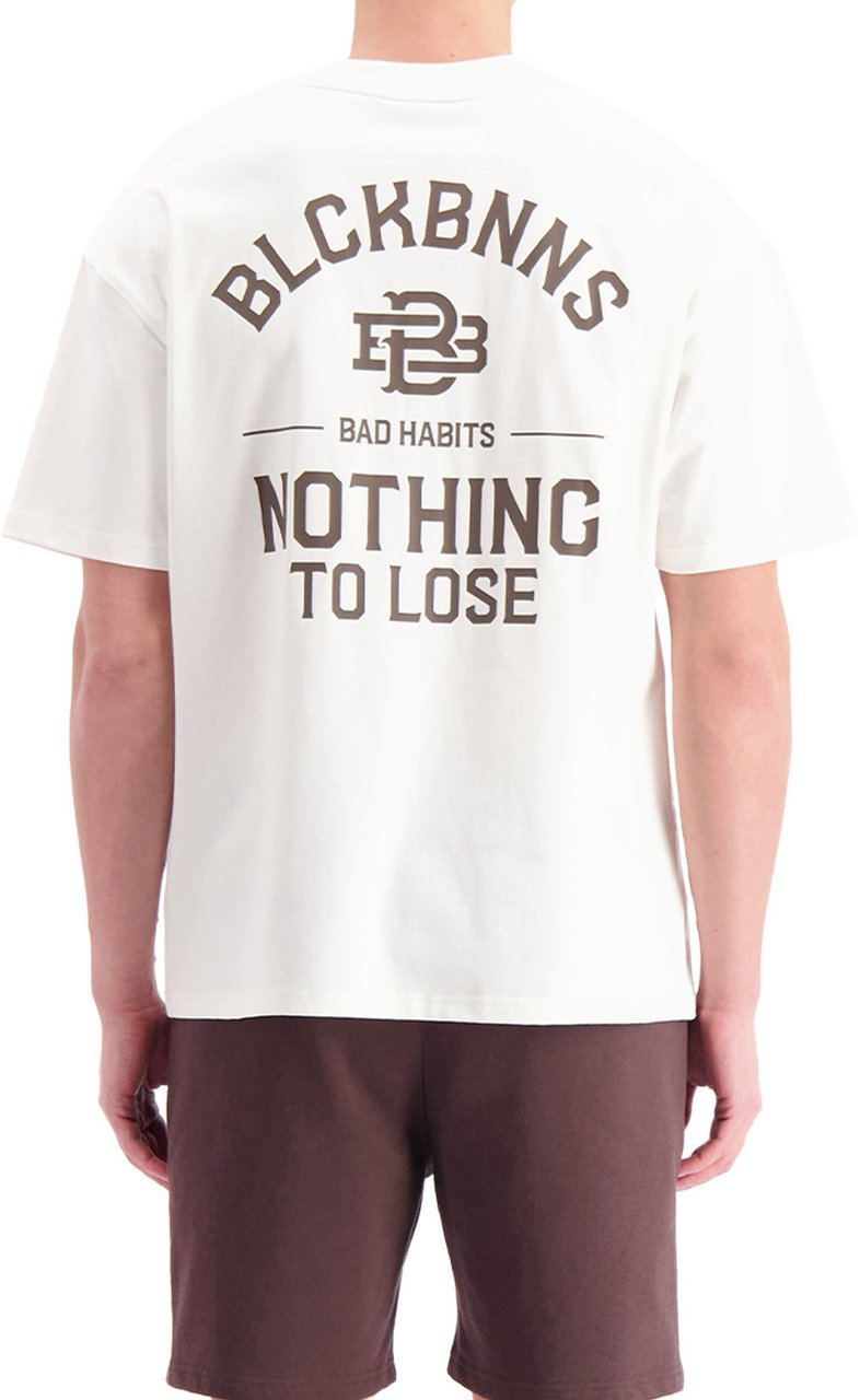 Black Bananas Bad Habits T-shirt Wit