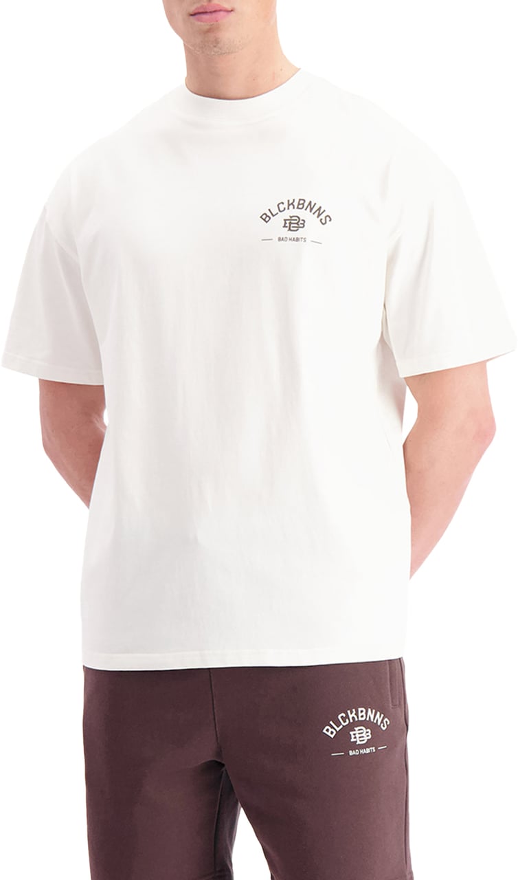 Black Bananas Bad Habits T-shirt Wit