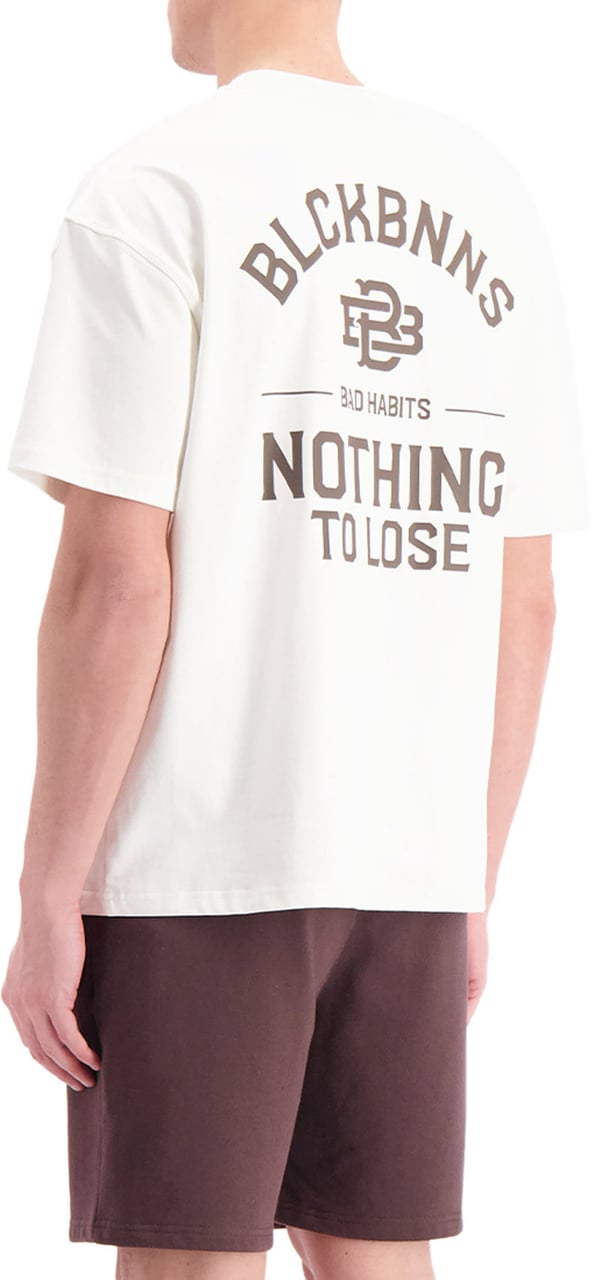 Black Bananas Bad Habits T-shirt Wit