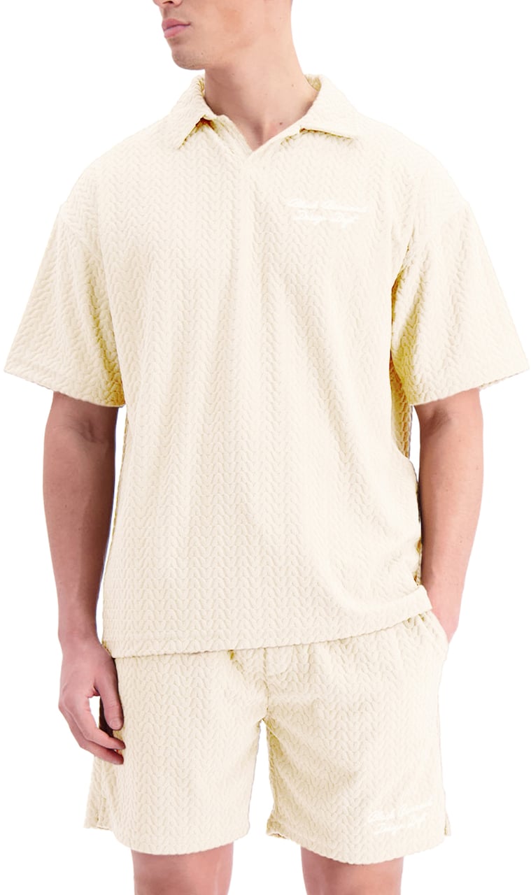 Black Bananas Terry Lounge Polo Beige