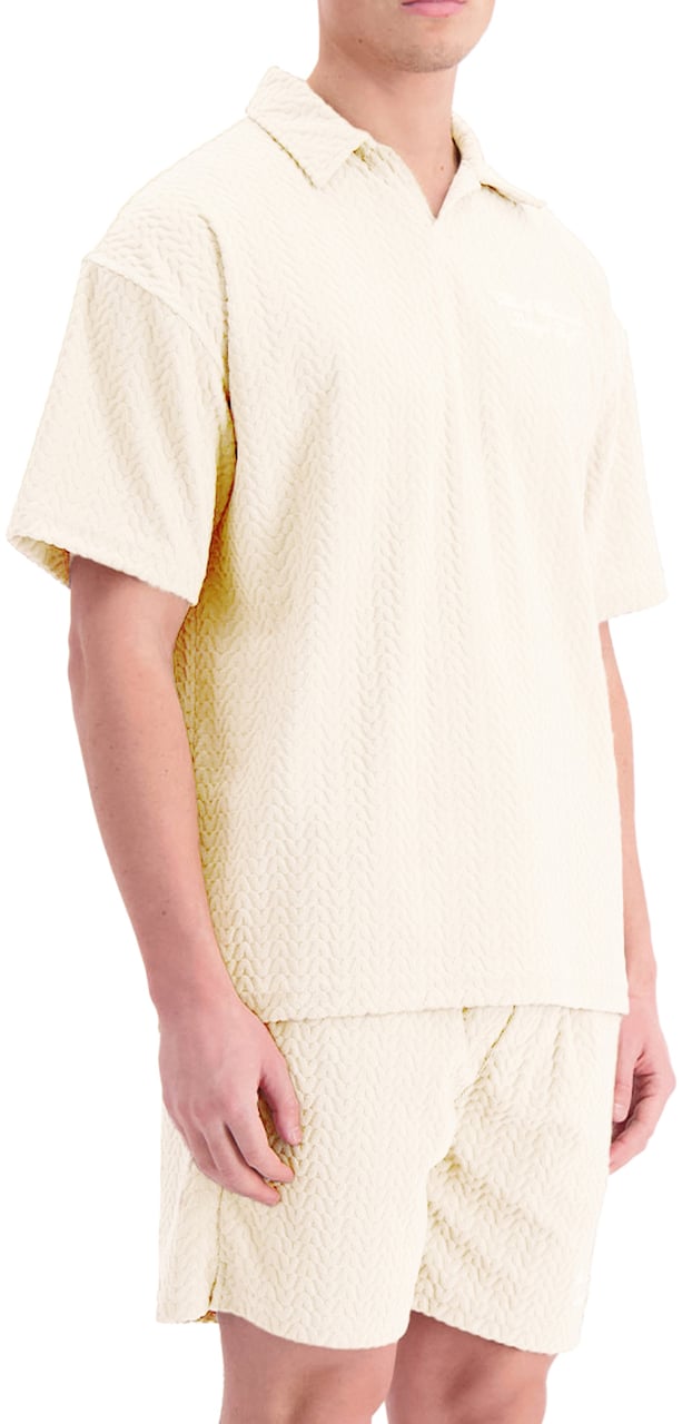 Black Bananas Terry Lounge Polo Beige