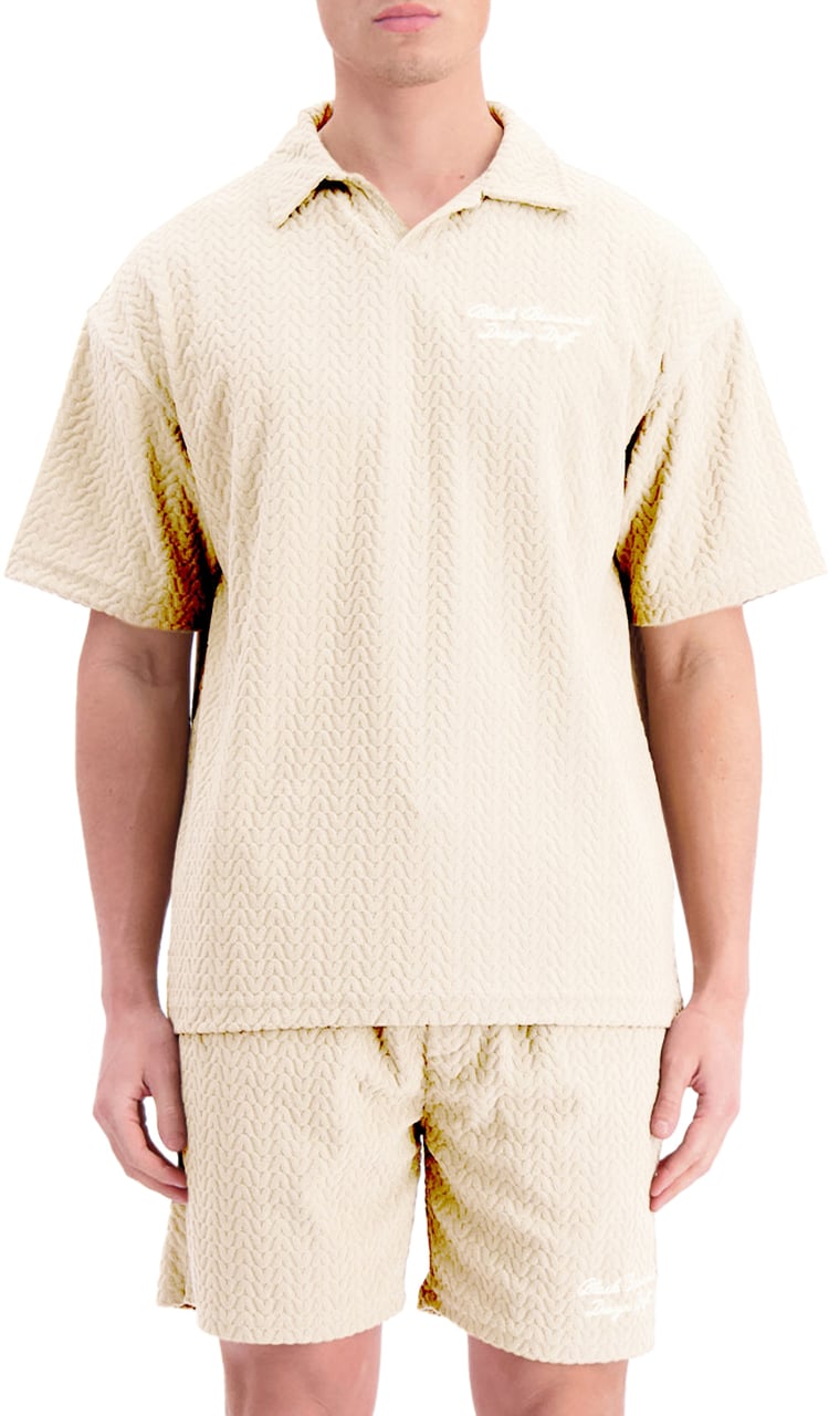 Black Bananas Terry Lounge Polo Beige