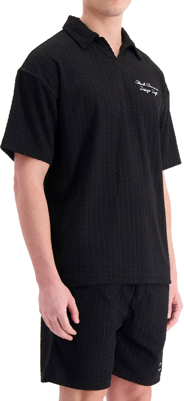 Black Bananas Terry Lounge Polo Zwart