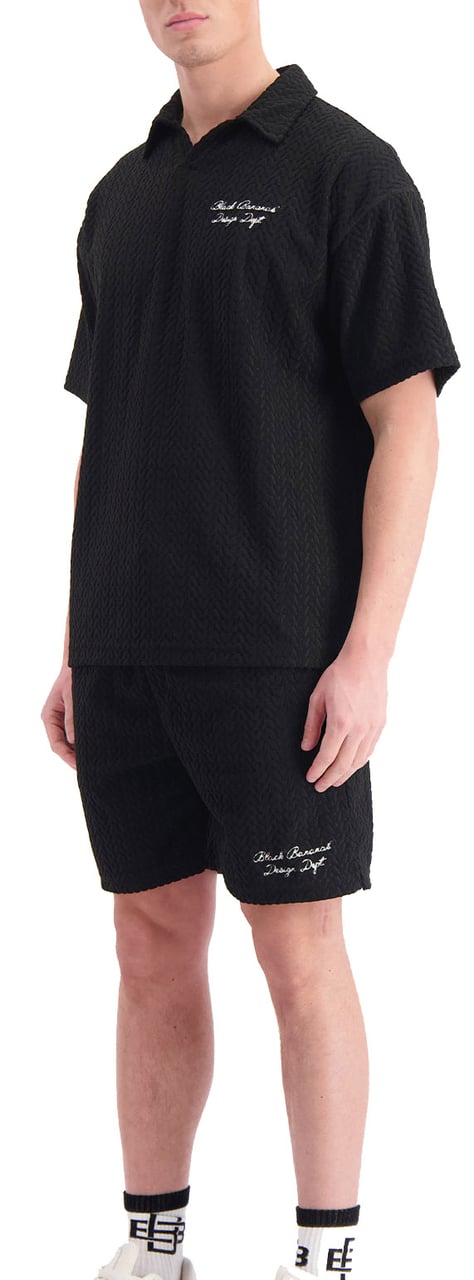 Black Bananas Terry Lounge Polo Zwart