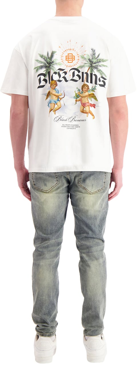 Black Bananas Heaven T-shirt Wit