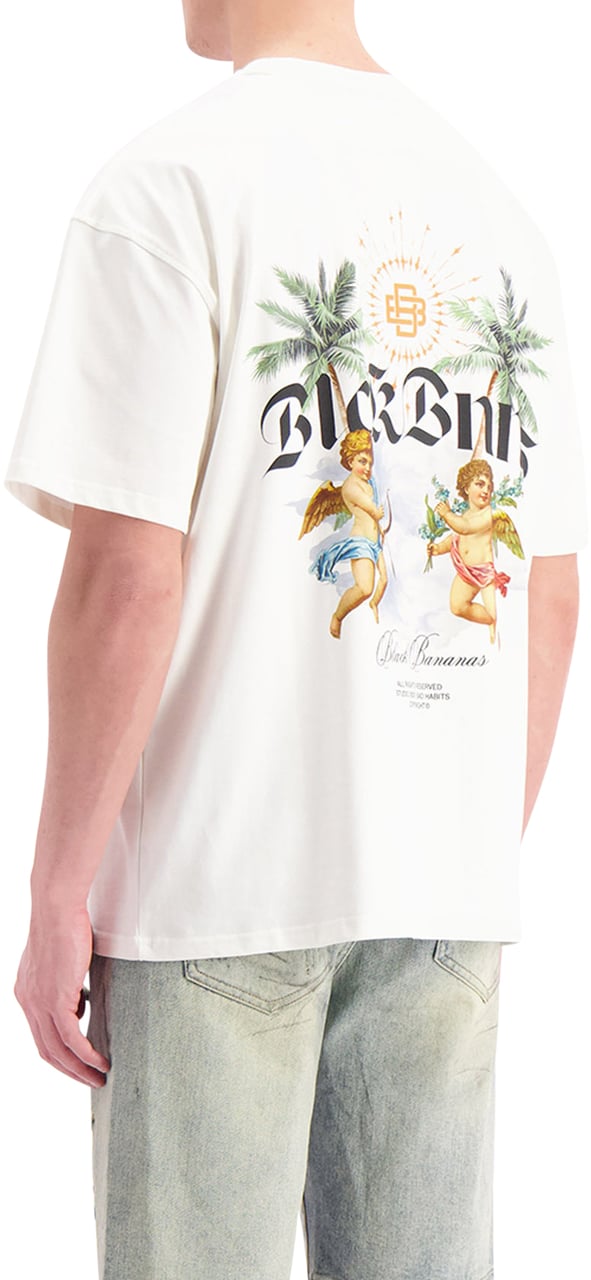 Black Bananas Heaven T-shirt Wit