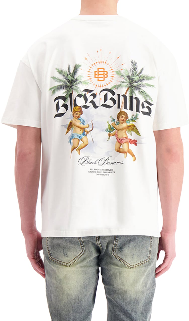 Black Bananas Heaven T-shirt Wit
