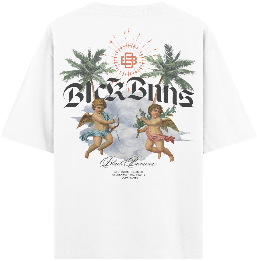 Black Bananas Heaven T-shirt Wit