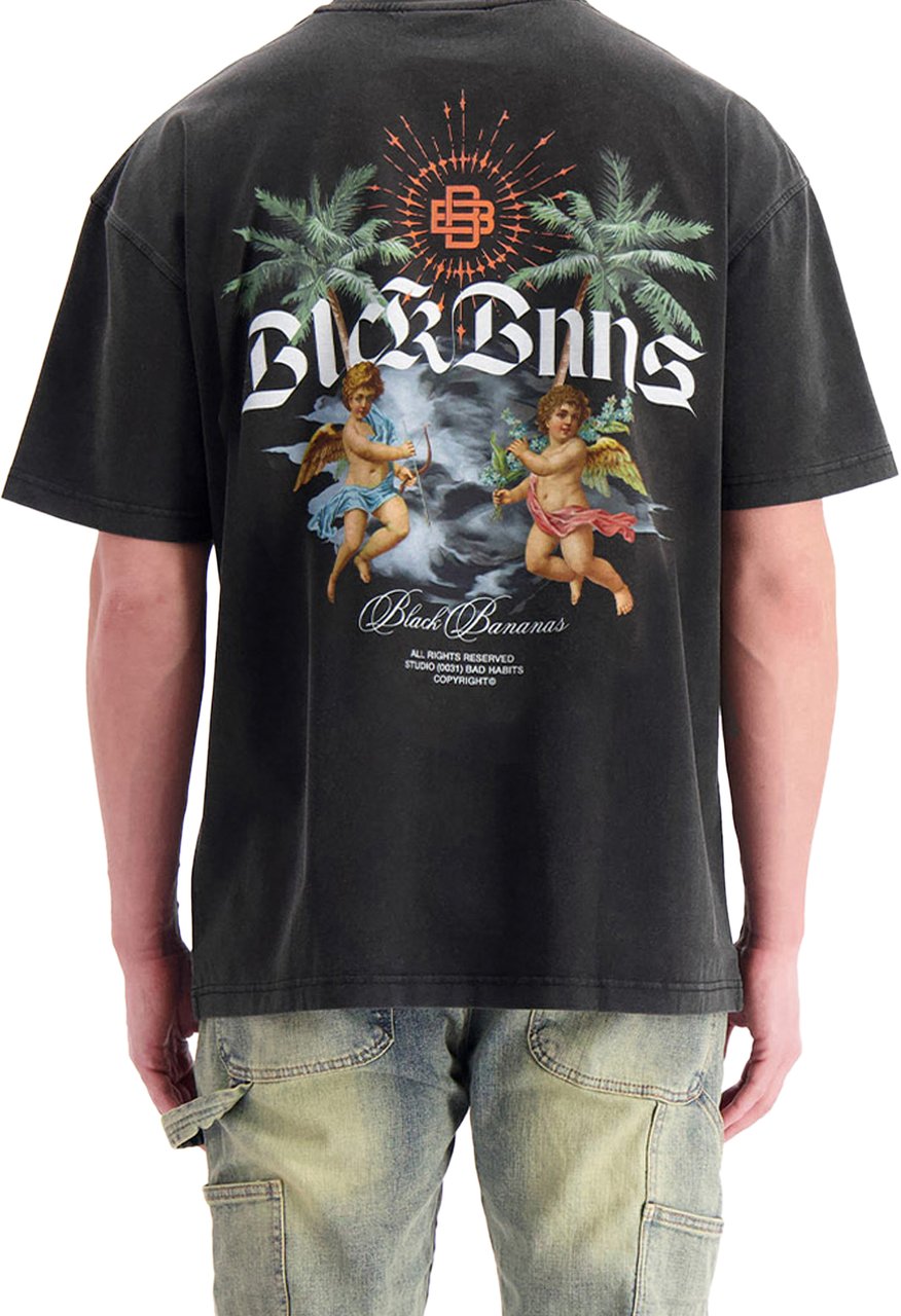 Black Bananas Heaven T-shirt Zwart