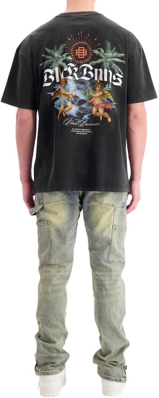 Black Bananas Heaven T-shirt Zwart