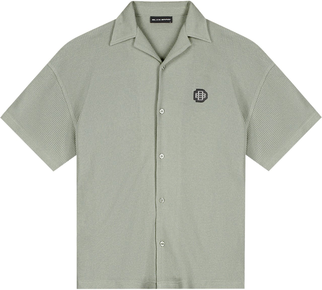 Black Bananas Monogram Waffle Shirt Groen