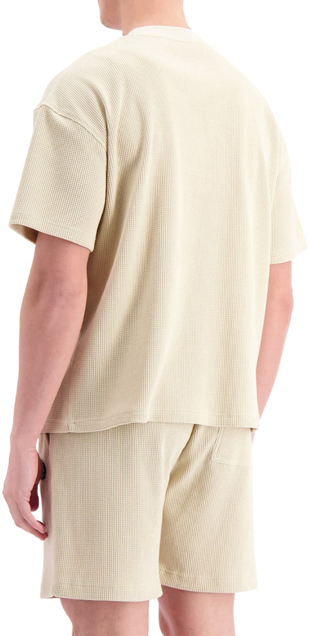 Black Bananas Monogram Waffle T-shirt Beige