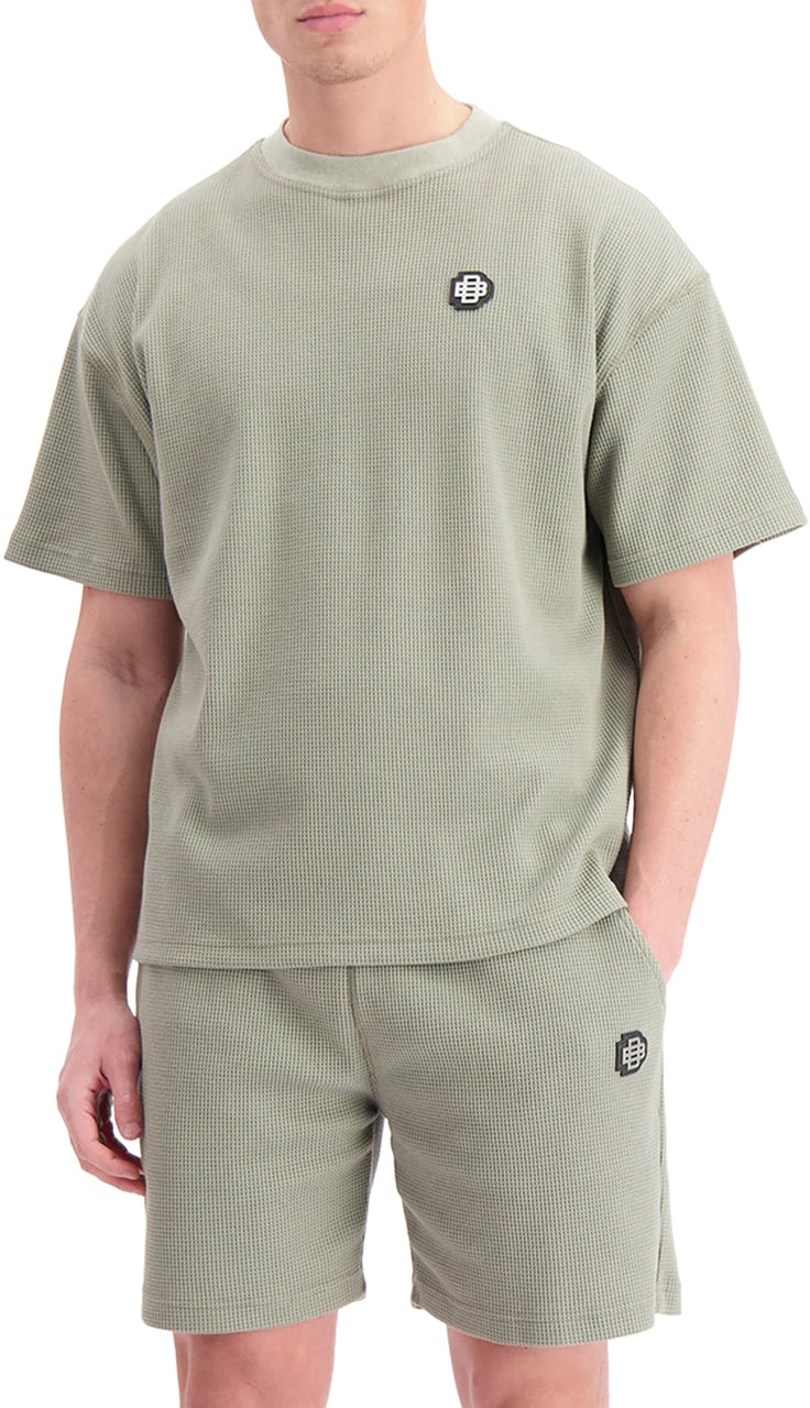 Black Bananas Monogram Waffle T-shirt Groen
